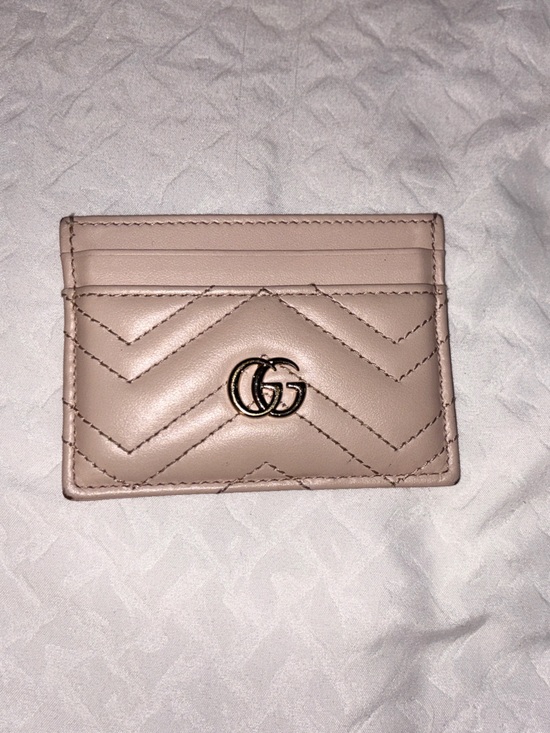 Gucci Accessories - Pink Quilted Gucci Card Holder with Logo